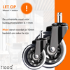 FLOOQ - Transparante bureaustoelwielen - Folmer