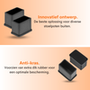 FLOOQ - Embouts de pieds de chaise - Rectangulaires - Noir - FICI