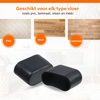 FLOOQ - Embouts de pieds de chaise - Ovales - Noirs - FOSS