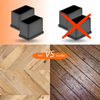 FLOOQ - Embouts de pieds de chaise - Rectangulaires - Noir - FICI