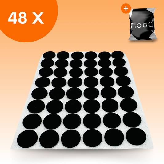FLOOQ - Zelfklevend Meubelvilt - 48 stuks - 2,0 cm dia
