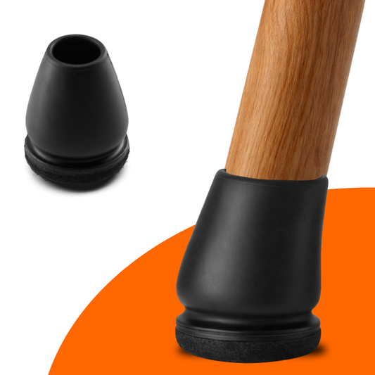 FLOOQ - Embouts de pieds de chaise Pro - Ronds - Noirs - Floor