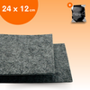 FLOOQ Feutre Meuble Autocollant Anti Rayures Gris Foncé - 24 x 12 cm - 3 mm d'épaisseur 