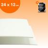 FLOOQ Feutre Meuble Autocollant Anti Rayures Blanc - 24 x 12 cm - 3 mm d'épaisseur 